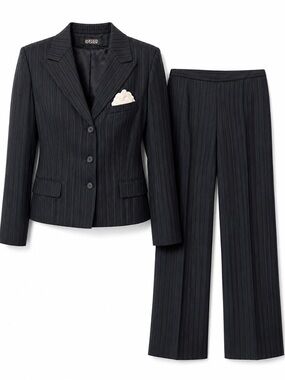 Kasper Black Pinstripe Women's Jacket & Trouser Set